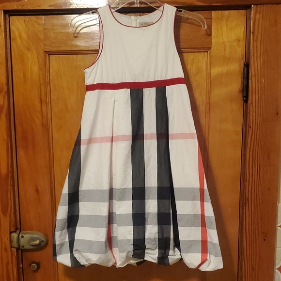 Burberry White Black Sleeveless Scoop Neck Sundress - Picture 1 of 16
